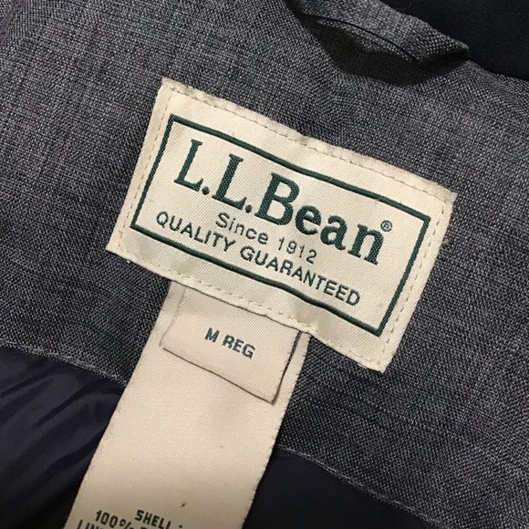 L.L. Bean TEK Waterproof Down Filled Shell Parka In Grey Size Medium. - Picture 11 of 12